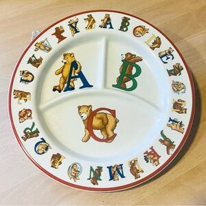 Vintage Tiffany & Co. (1994) Fine Porcelain ABC Sectioned Child’s 8.5” Plate